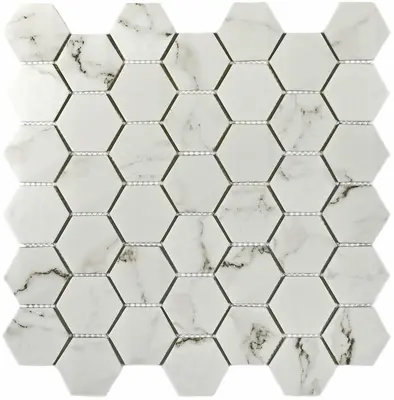 Мозаика стеклянная Volume white 303х300 белая Bonaparte mosaic