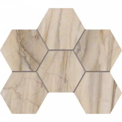 Керамогранитная плитка мозаика Bernini Pearl BR01 Hexagon 25х28.5 неполированная Estima