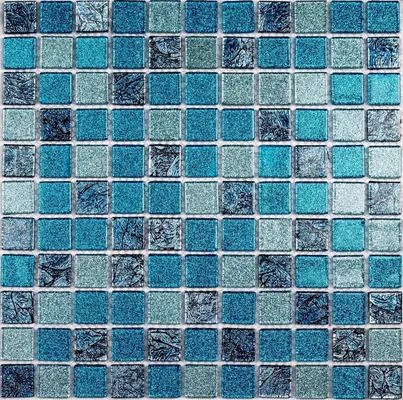 Мозаика стеклянная Breeze 300х300 синяя Bonaparte mosaic