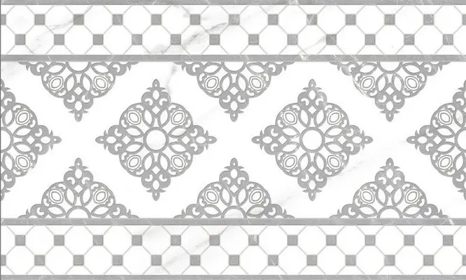 Декор настенный керамический Elegance (Элеганс) grey decor 01 300х500 Gracia Ceramica