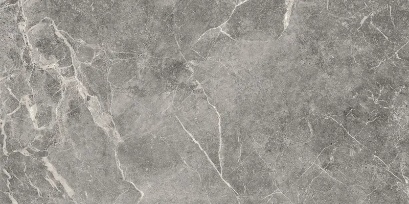 Керамогранит Марбл Тренд Сильвер Ривер (Marble Trend Silver River) K-1006/MR/600х1200х11 серый матовый Kerranova